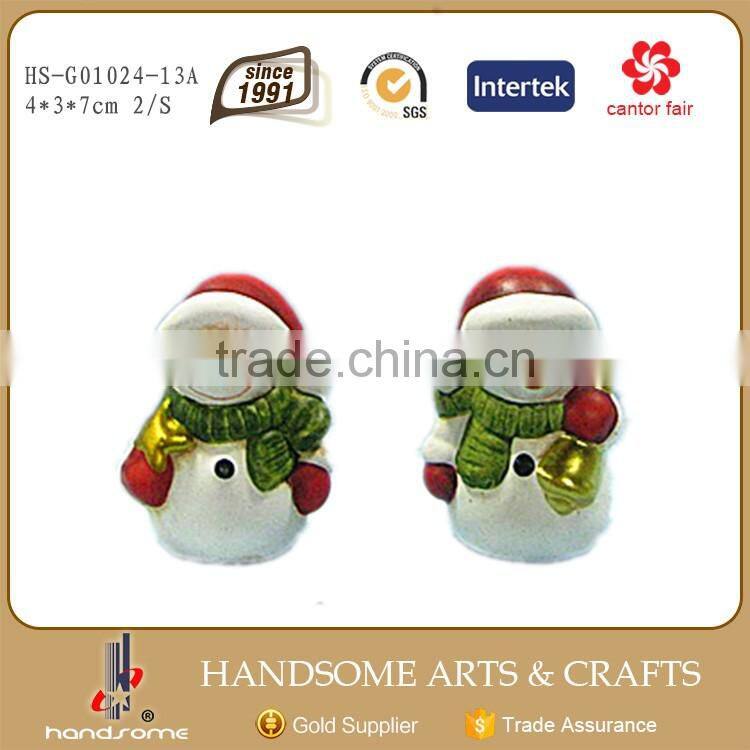 7cm Resin Small Souvenir Handmade Christmas Decoration Holiday Gift Snowman Ornaments Wholelsale