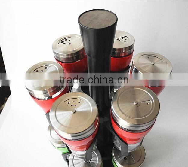 3oz clear glass round spice jars set chrome plated flip cap