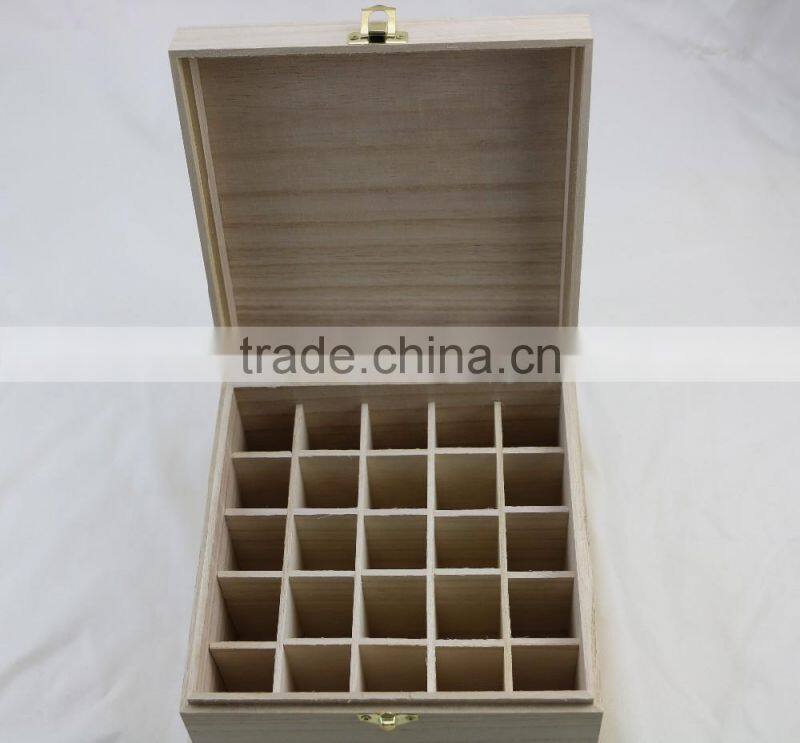 Eco-friendly wooden pine essential oil box with dividers