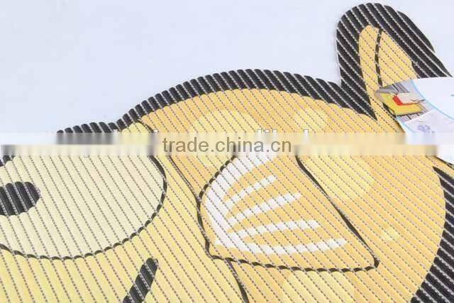 Cartoon fish shaped printed EVA anti slip bathroom mat