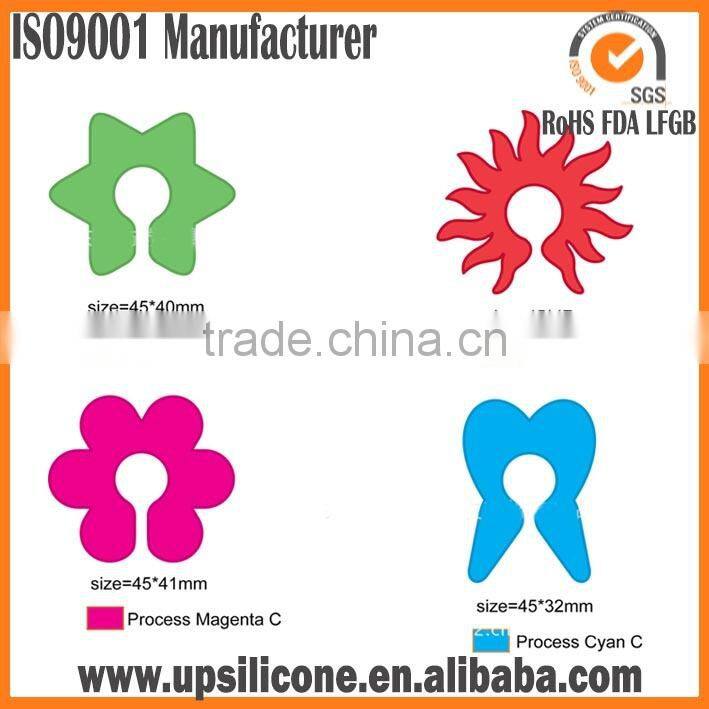 wholesale round shaped silicone cup wine glass marker/silicone rubber wine glass suction