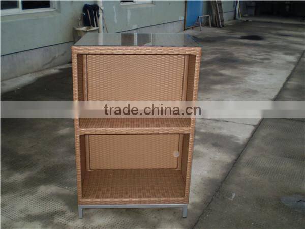 Rattan corner cabinet
