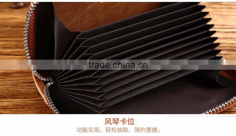 Men pickup bag lady pull card multi organ documents Metrosexual zipper card bag