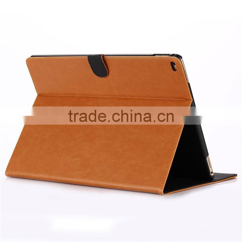 High quality crazy-horse PU card bumper/pocket cell phone case for Ipad PRO