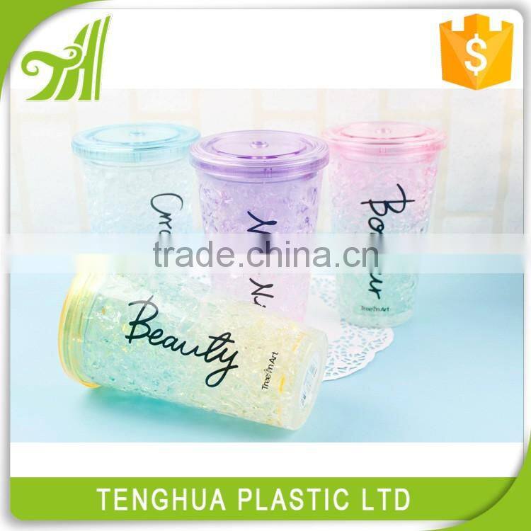 Hot Sell Promotion Gift Plastic Cup With Lid And Straw