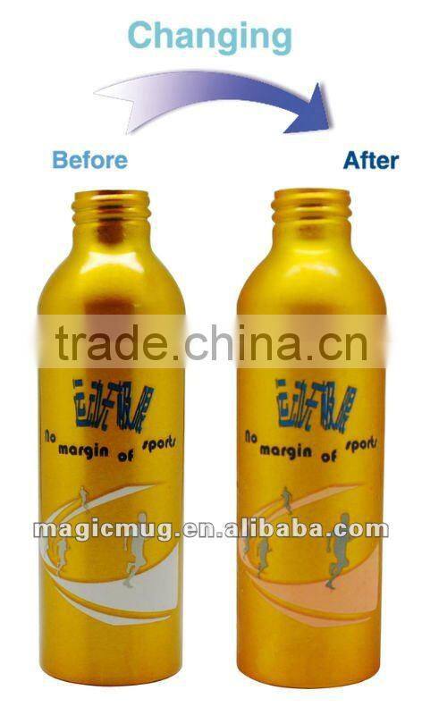 2016 new product cold color changing water bottle