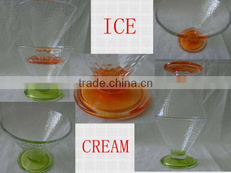 Painted color ice cream glass cup