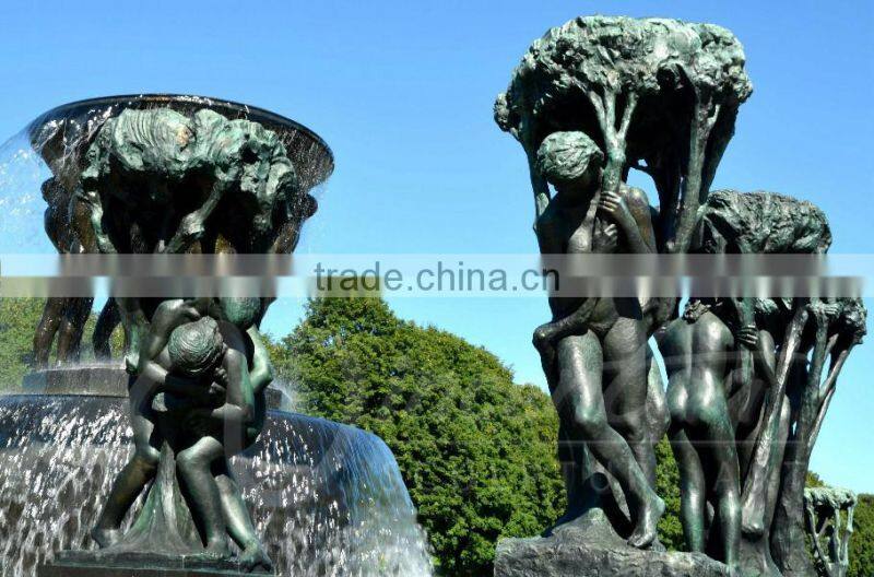 Outdoor decorative metal material large bronze statue garden fountain hot sale