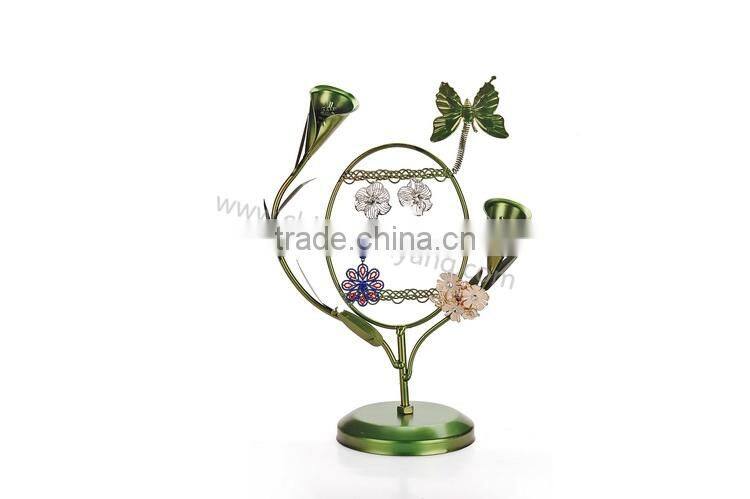 Green color butterfly jewelry display stand for earring