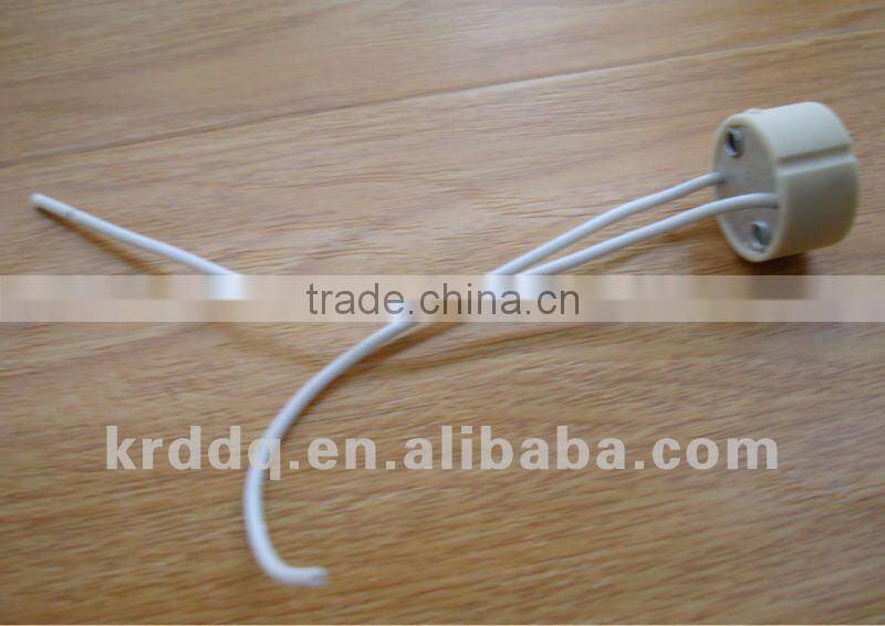 porcelain GU10 lampholder with cable
