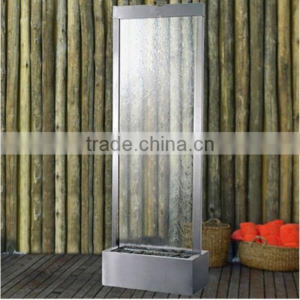 stainless steel office decorative items for indoor glass waterfalls