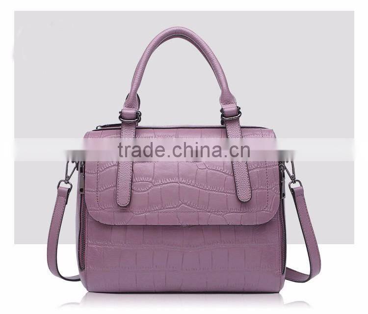 2016 ladies fashion handbag crocodile tote bag pu leather bags