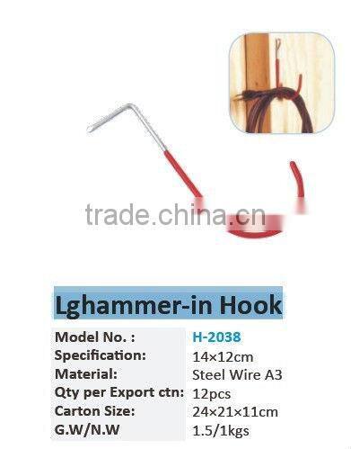 Lghammer-in Hook / Garage Storage Vinyl Coated Hook