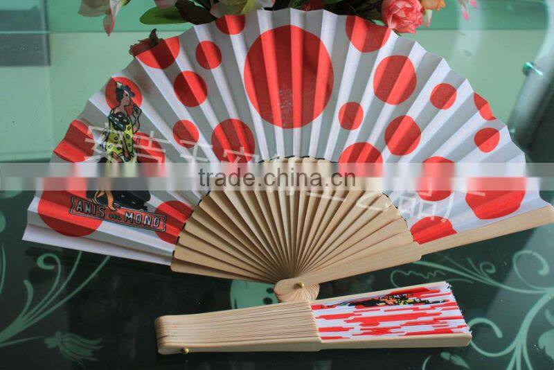 Customized wood fabric fan