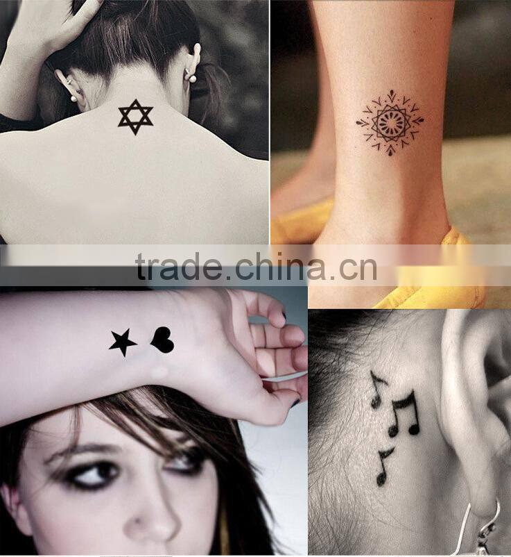 Custom metallic tattoo sticker 3D gold foil water transfer tattoo sticker