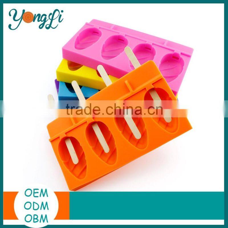 Hot Selling Food Grade Ice Cream Maker Silicone Ice Lolly Mould