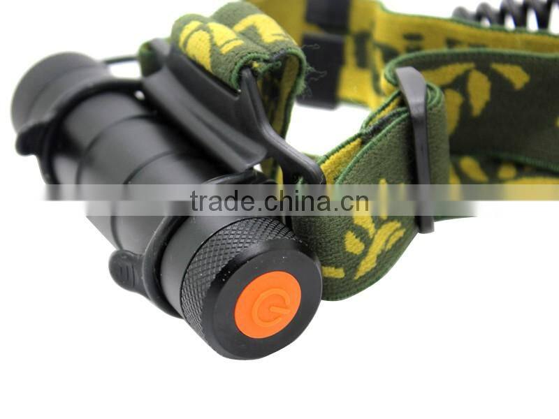 OEM XML-T6 LED Dimmable Zoom 1000 Lumen Frontal Head Torch Light Powerful Headlamp