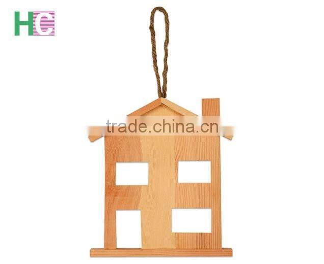 customized house sharped wooden key chains