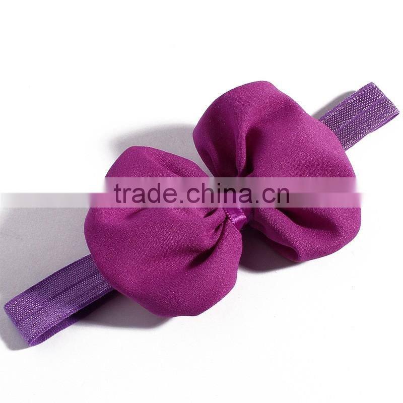 fabric handmade bow hair band for kid's hair accessories