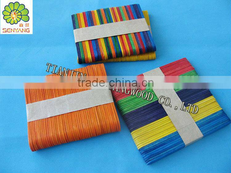 white cello wrapped birch wooden ice cream spoons