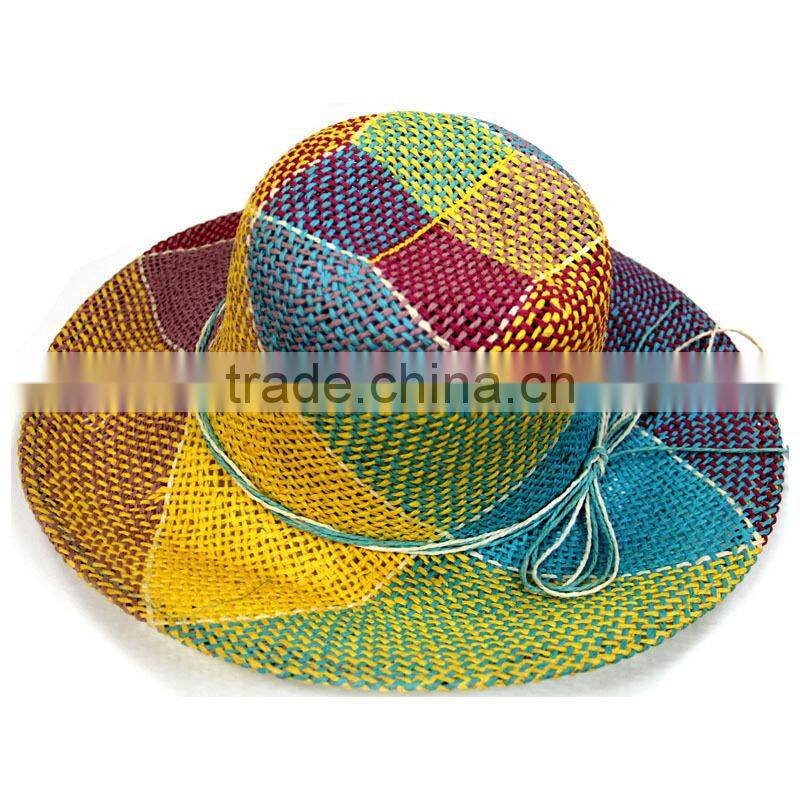 Ladies Wide Brim Straw Beach Sun Hat and Summer Hat