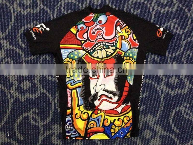 Hongen apparel red with white strip cycling clithing