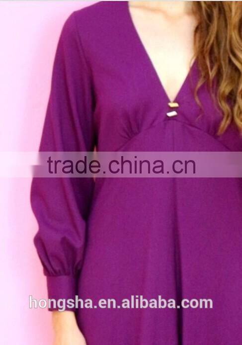 1970s vintage purple high neck maxi dresses with gold trim HSd7287