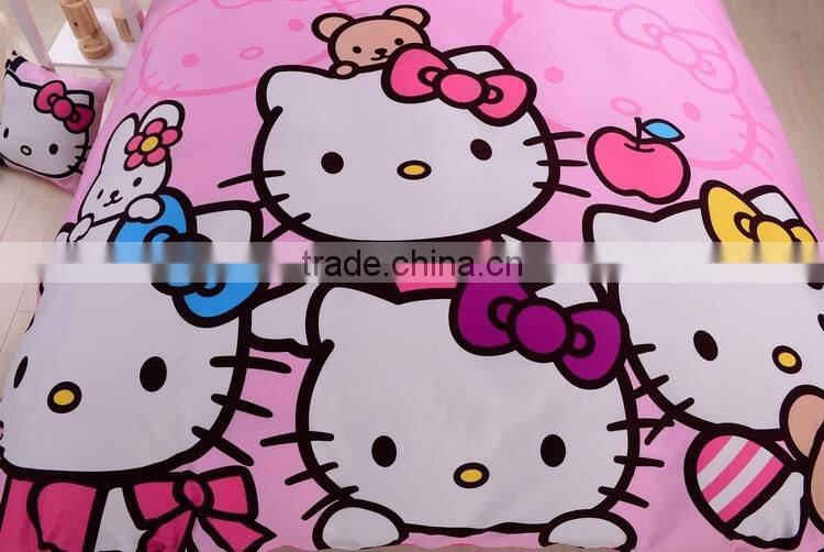 Hello kitty cute cat print bedding set for children
