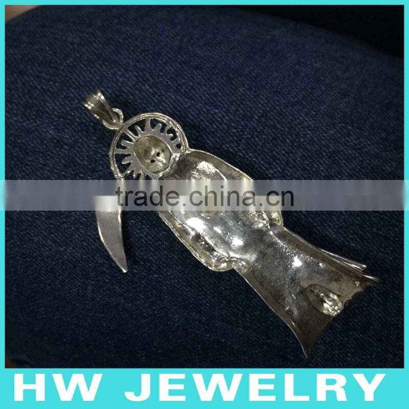 Final Destination, Death pendant. Sterling silver jewelr pendant.