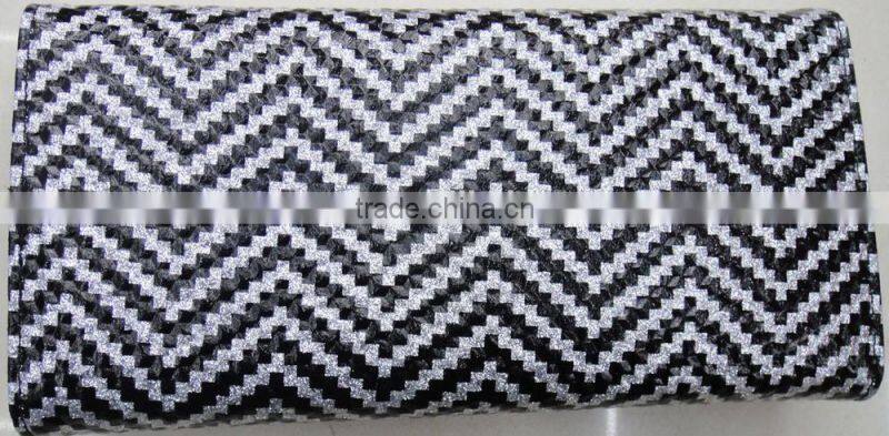 New hot Lady pu leather wave zigzag glitter hot wallet