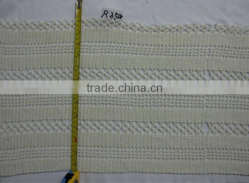 plain 100% cotton crochet knitted fabric for sweater