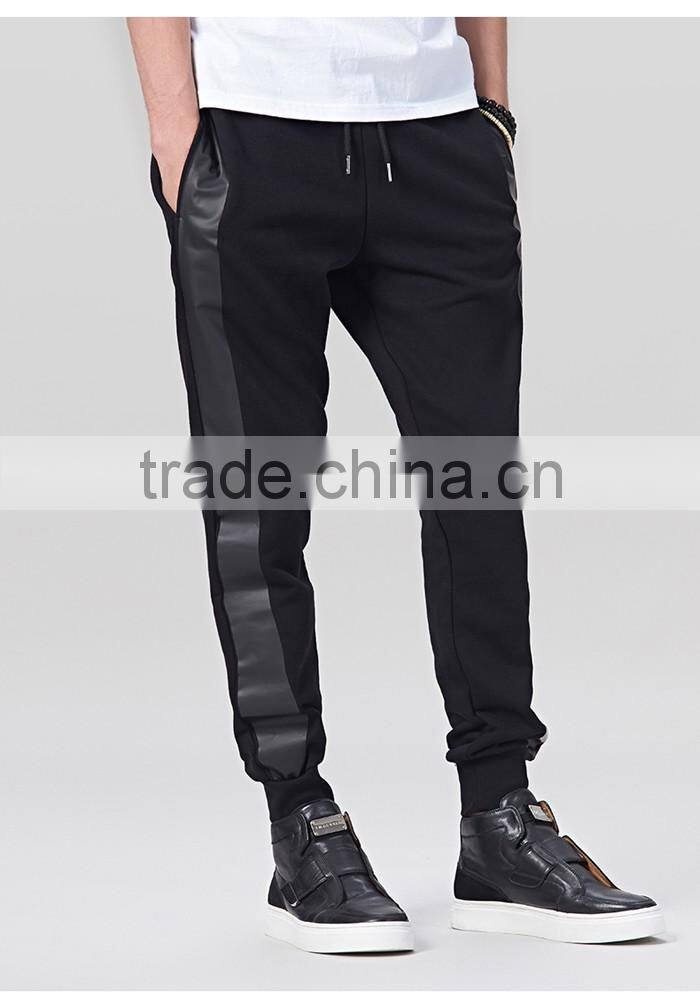 Casual men black wholesale custom jogger pants