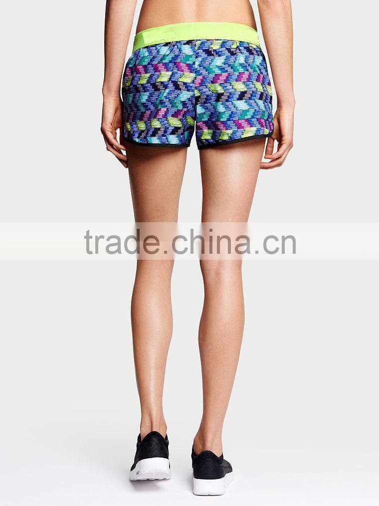 Wholesale women printing sportswear fashion crossfit sweat shorts