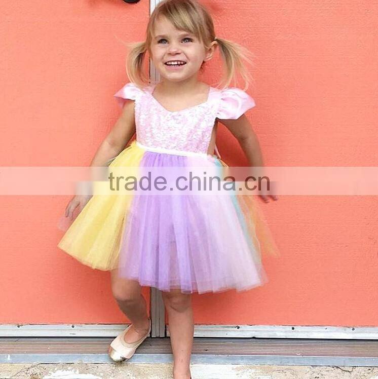 2017 baby girl party dress children frocks designs 3 year old girl dress