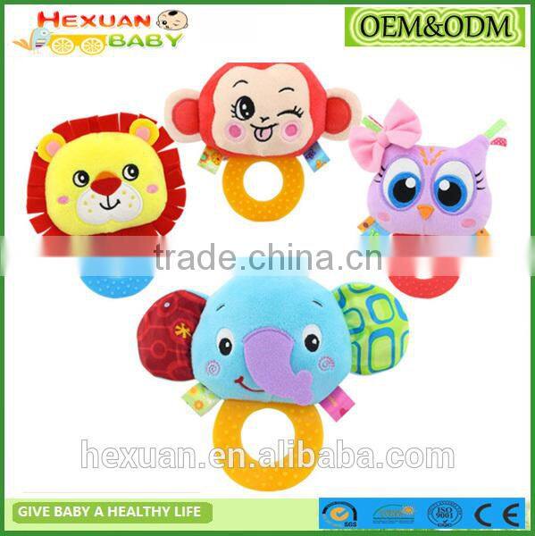 New High Quality Baby Wrist Rattle Toy Plush Hand Bell Ring For Infant