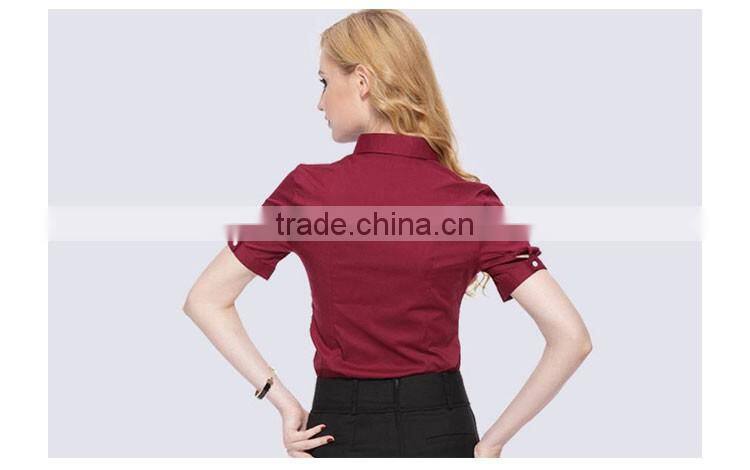 Ladies Bright Color Formal Shirt Women's Clothing Summer
