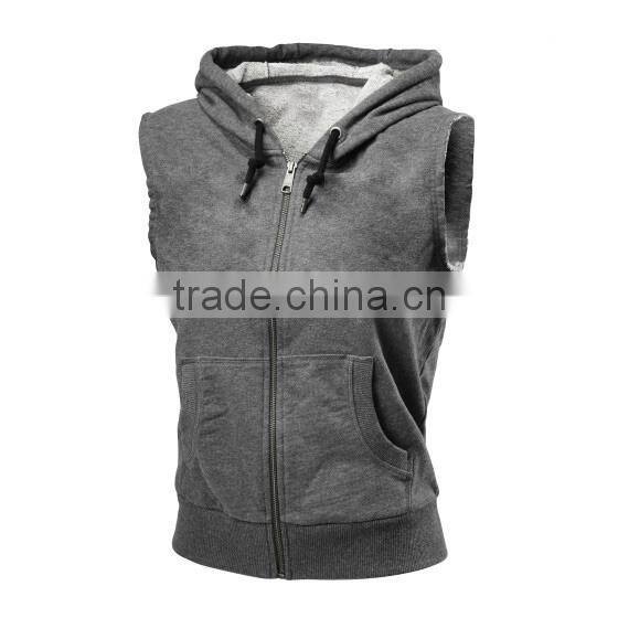 Factory Wholesale Sleeveless Hoodie Zipper Pocket Hoodie Sports Hoodie Women