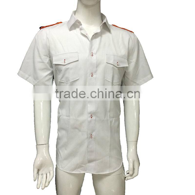 CVC 2016 mens epaullett pocket with flaps security work shirt