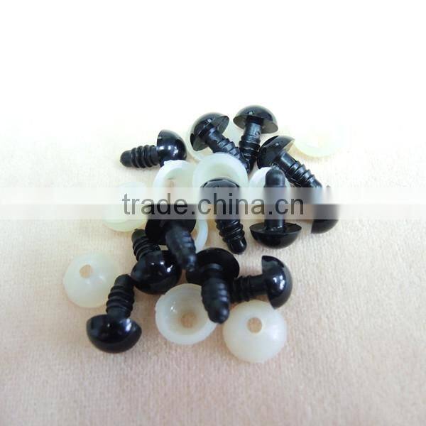 Black Plastic Eyes with Washer for Plush Toys Bear DIY