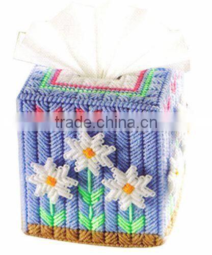 DIY goods,3D Cross stitch Embroidery.beautiful.Tissue Box-010-01