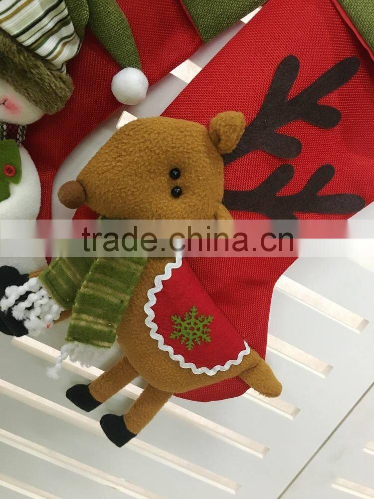Window Displays Large Decoration Christmas Gift Stocking Reindeer Pattern M7090203