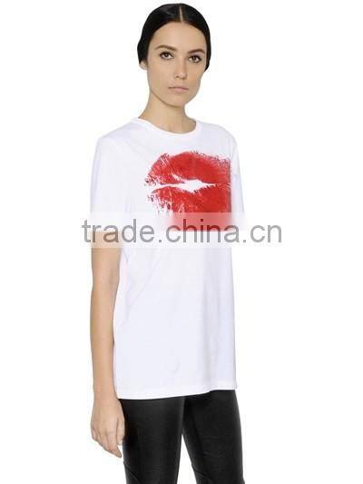 Girl's fashion cotton korea t-shirt printing design