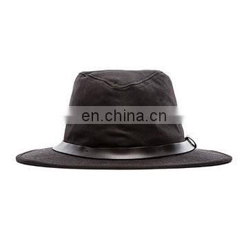 wholesale blank/custom black with the leather belt bucket hat/cap