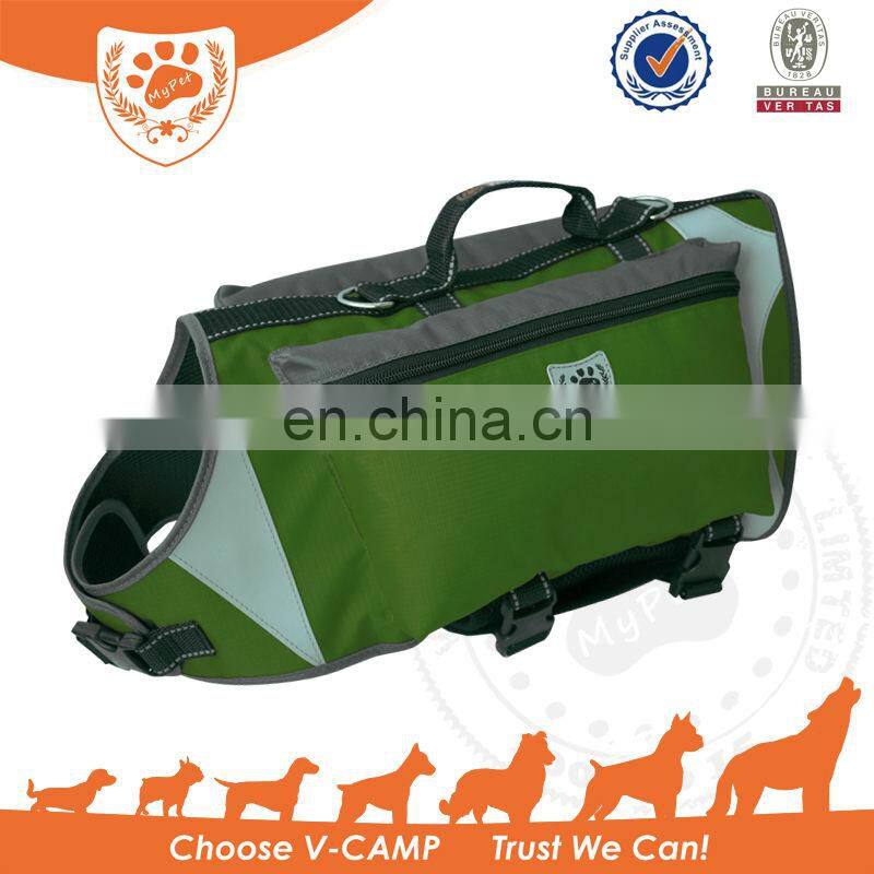 Adjustable & reflective outdoor Dog Backpack and outdoor harness