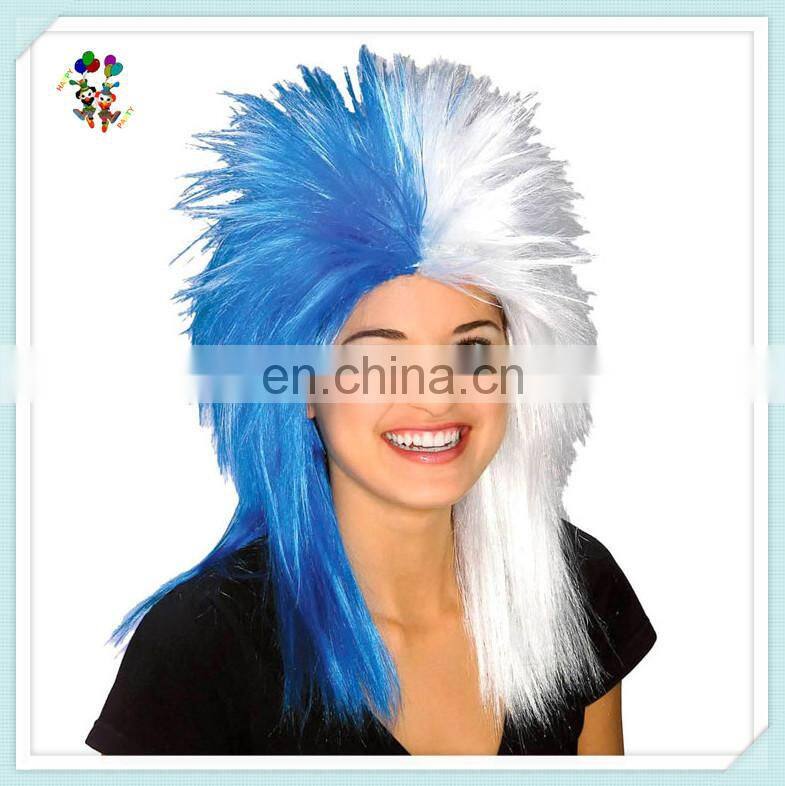 Two Colors Sports Fan Punk Rock Party Synthetic Wigs HPC-0042