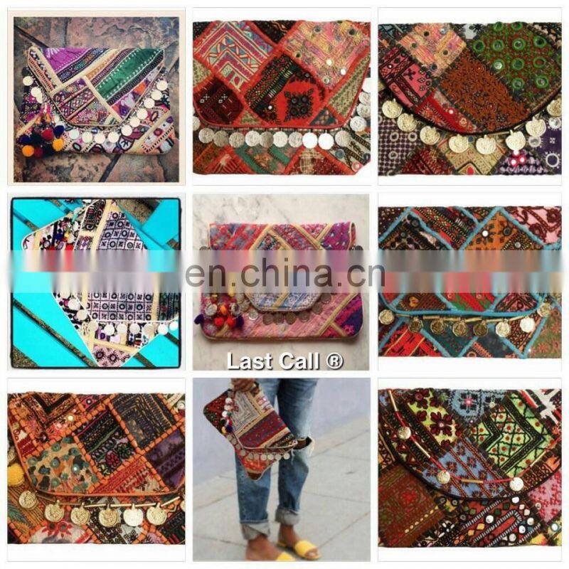 Indian Tribal Banjara Clutch Bag Handmade Embroidered Banjara Purse