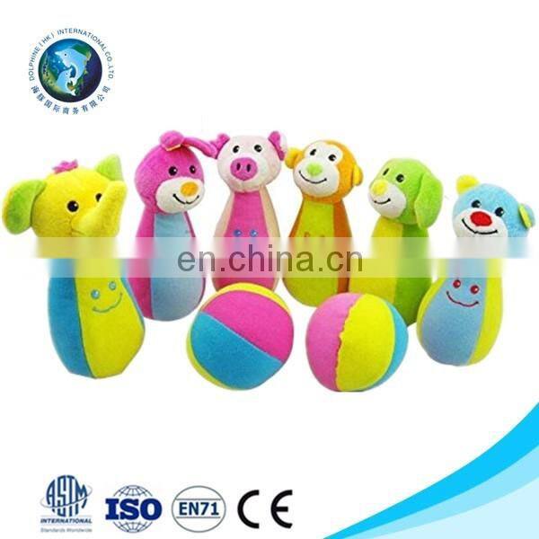 China best supplier cheap bowling toy for kids fashion custom cute soft plush emoji bowling ball