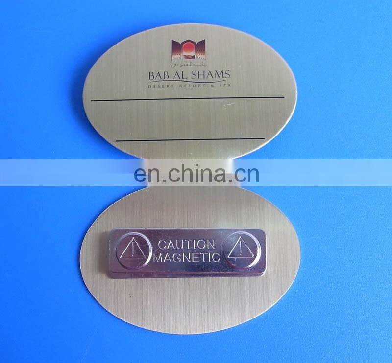 customized company logo magnetic name badge staff name plate