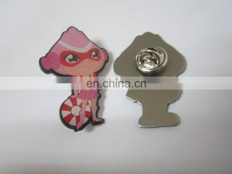 flower shaped badge/ emblem / metal lapel pin hard enamel