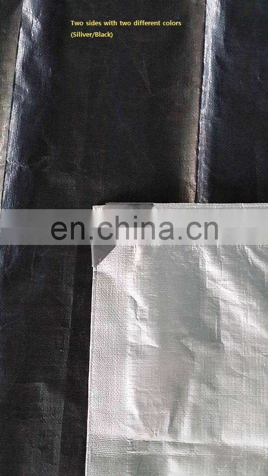 SILVER/BLACK HEAVY DUTY TARPAULIN MADE IN VIETNAM